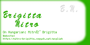 brigitta mitro business card